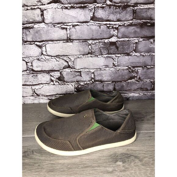 Olukai Nohea Mesh Mustang Lime Textile Slip On Casual Sneakers Men Sz 8M US/41EU - Picture 6 of 16